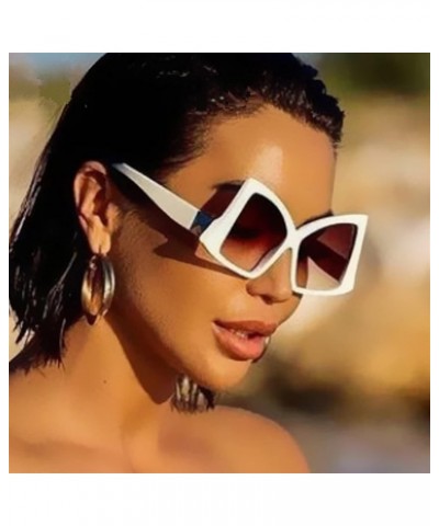 Large Frame Fashion Outdoor Holiday Party Sunglasses for Men and Women (Color : D, Size : 1) 1 B $14.33 Designer