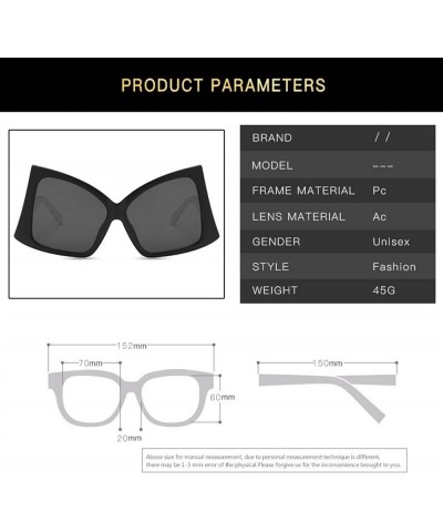 Large Frame Fashion Outdoor Holiday Party Sunglasses for Men and Women (Color : D, Size : 1) 1 B $14.33 Designer