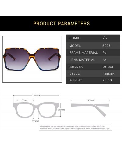 Fashion Decorative Sunglasses Retro Large Frame Sunglasses for Men and Women (Color : B, Size : 1) 1 B $15.05 Designer