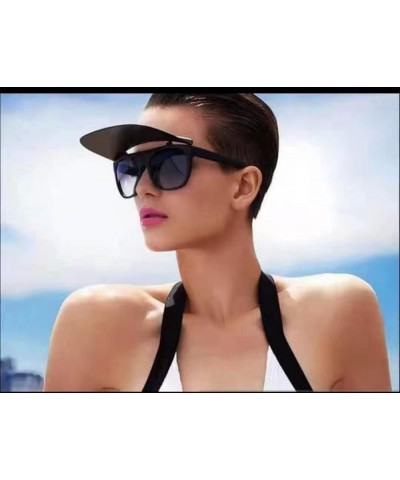 Flip Outdoor Sports Sunshade Men's and Women's Sunglasses Sunglasses Womens (Color : D, Size : Medium) Medium Navy $17.45 Sport