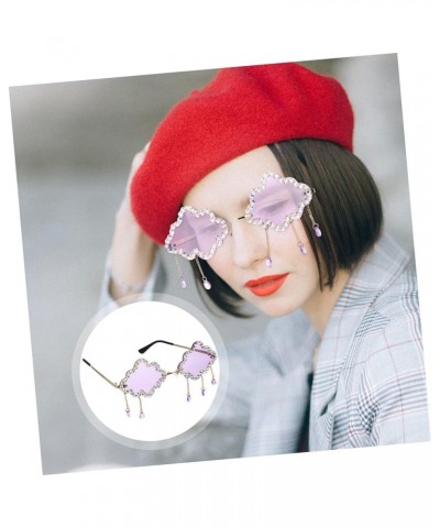 1 Pair Cloud Sunglasses Prom Sunglasses Adult Party Supplies Heart Glasses Rave Accessories Rave/361 Purple $12.47 Designer