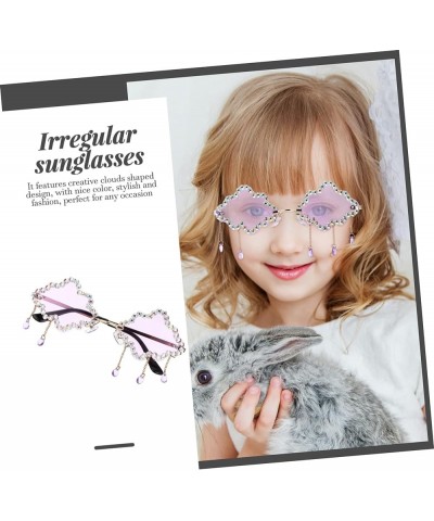 1 Pair Cloud Sunglasses Prom Sunglasses Adult Party Supplies Heart Glasses Rave Accessories Rave/361 Purple $12.47 Designer