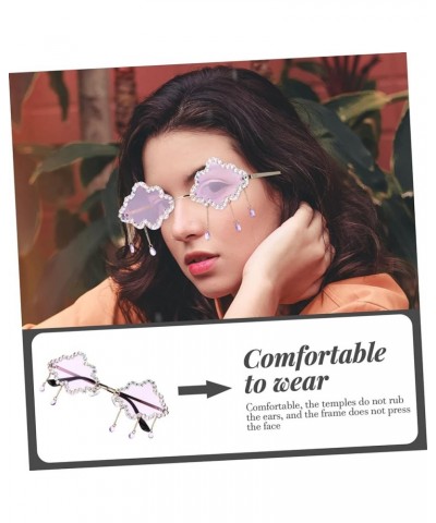 1 Pair Cloud Sunglasses Prom Sunglasses Adult Party Supplies Heart Glasses Rave Accessories Rave/361 Purple $12.47 Designer