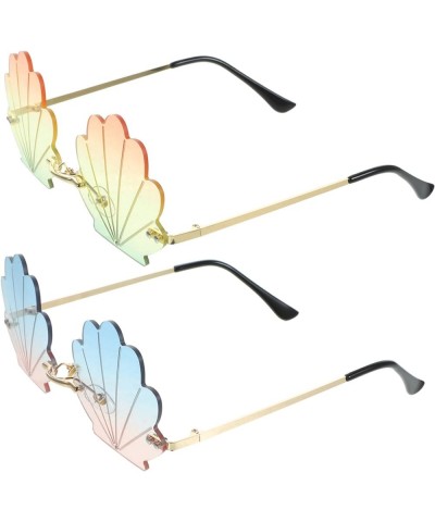 2pcs Sunglasses Fashion Sunglasses Fashion Glasses Frameless Sunglasses Personality Assorted Color 2x2pcs $17.17 Rimless