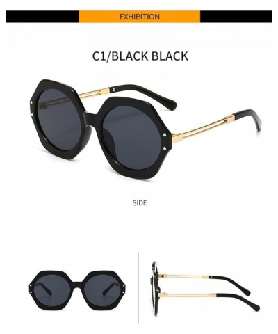 Woman Big Frame Outdoor Vacation Commuter Decoration Sunglasses Gift (Color : 1, Size : 1) 1 5 $11.81 Designer