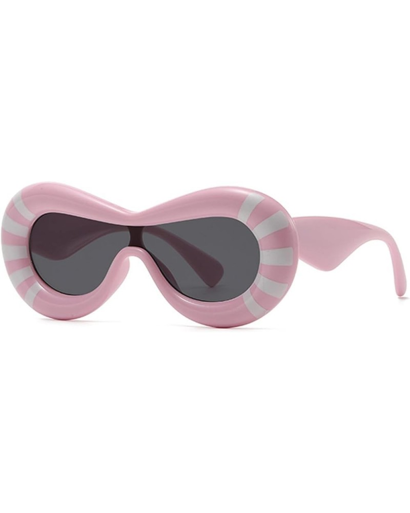 Fashion Inflated Cat-eye Sunglasses for Women Oversized Thick Frame Sexy Lip Sun Glasses Trendy Designer Style Pink $11.39 Bu...