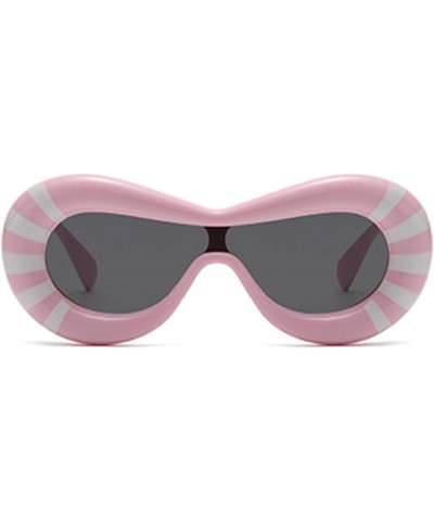 Fashion Inflated Cat-eye Sunglasses for Women Oversized Thick Frame Sexy Lip Sun Glasses Trendy Designer Style Pink $11.39 Bu...