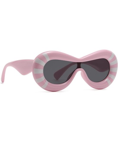 Fashion Inflated Cat-eye Sunglasses for Women Oversized Thick Frame Sexy Lip Sun Glasses Trendy Designer Style Pink $11.39 Bu...