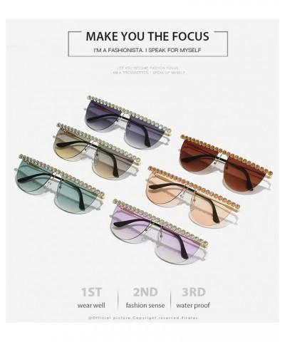 Frameless Fashion Women Sunglasses Outdoor Vacation Party Decorative Sunglasses (Color : E, Size : 1) 1 D $19.02 Designer