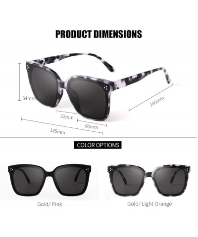 Fashion Square Sunglasses for Women Men Oversized Vintage Shades Tortoise $9.85 Oversized