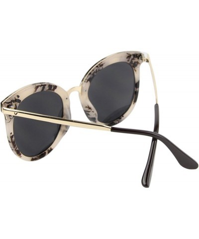 Womens Ladies Fashion Designer Retro Vintage Round UV400 Sunglasses Beige $10.39 Designer