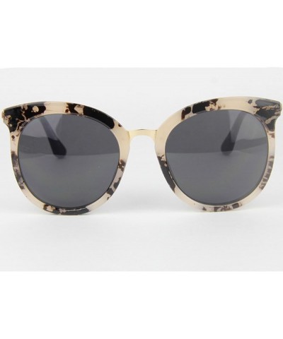 Womens Ladies Fashion Designer Retro Vintage Round UV400 Sunglasses Beige $10.39 Designer