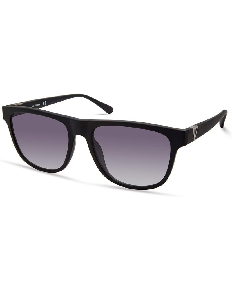 Men's Rounded Bottom Square Sunglasses Matte Black $24.31 Square