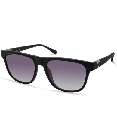 Men's Rounded Bottom Square Sunglasses Matte Black $24.31 Square