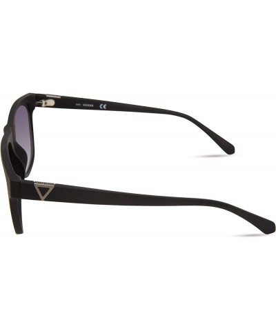 Men's Rounded Bottom Square Sunglasses Matte Black $24.31 Square