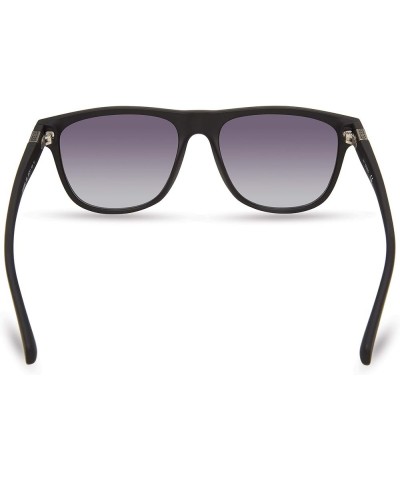 Men's Rounded Bottom Square Sunglasses Matte Black $24.31 Square