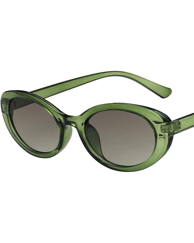 Oval Frame Retro Fashion Street Shot Sunglasses Outdoor Vacation (Color : G, Size : 1) 1 E $17.08 Designer