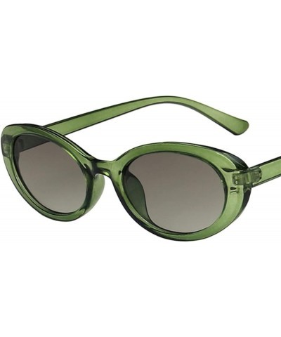 Oval Frame Retro Fashion Street Shot Sunglasses Outdoor Vacation (Color : G, Size : 1) 1 E $17.08 Designer