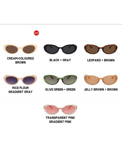 Oval Frame Retro Fashion Street Shot Sunglasses Outdoor Vacation (Color : G, Size : 1) 1 E $17.08 Designer