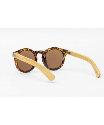 Bamboo Wood HandMade Sunglasses Tortoise Round Lenses $13.49 Round