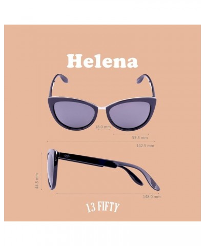 Helena Polarized Cateye Retro Women's Sunglasses - Multiple Options Gloss Black Smoke Polarized $10.59 Cat Eye