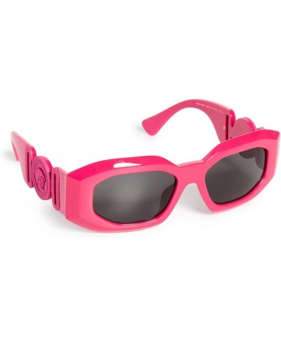 Man Sunglasses Black Frame, Dark Grey Lenses, 53MM Fuschia/Dark Grey $39.74 Aviator