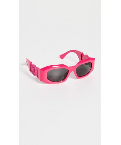 Man Sunglasses Black Frame, Dark Grey Lenses, 53MM Fuschia/Dark Grey $39.74 Aviator