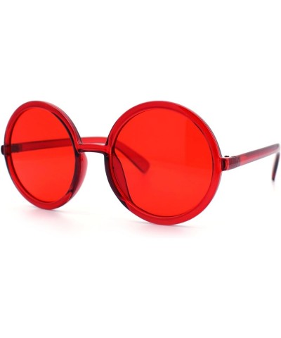 Womens Wizard Round Circle Lens Plastic Mod Fashion Sunglasses Red $7.62 Goggle