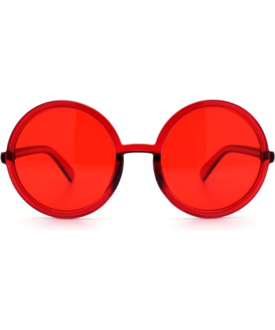 Womens Wizard Round Circle Lens Plastic Mod Fashion Sunglasses Red $7.62 Goggle