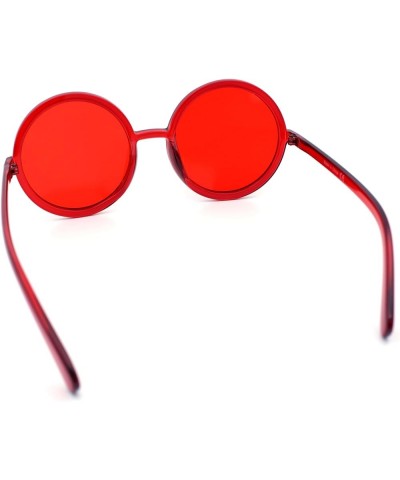 Womens Wizard Round Circle Lens Plastic Mod Fashion Sunglasses Red $7.62 Goggle