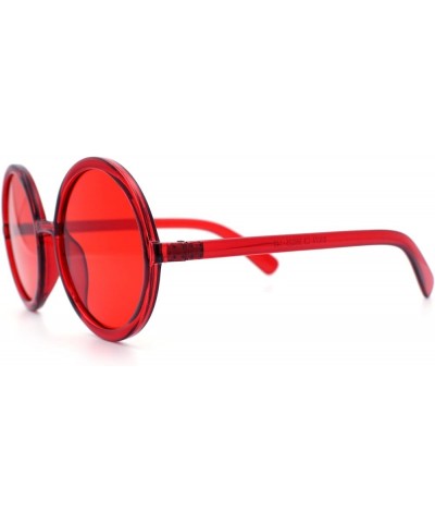 Womens Wizard Round Circle Lens Plastic Mod Fashion Sunglasses Red $7.62 Goggle