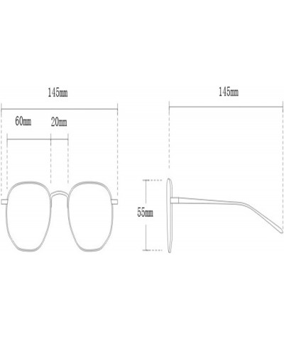 Retro Large Frame Men's and Women's Polarized Sunglasses Driving (Color : C, Size : 1) 1 B $17.70 Designer