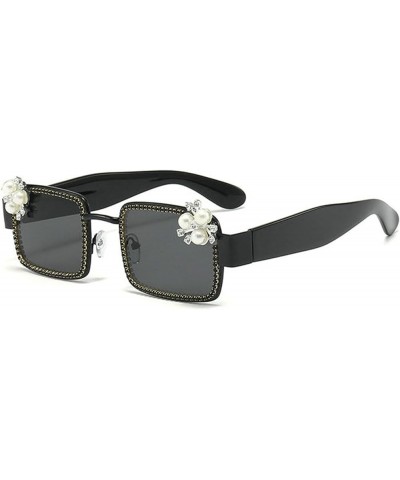 Trendy Square Rhinestones Sunglasses Women Shiny Fashion Crystal Party Sun Glasses Bling Diamond Eyewear Ladies Black $10.71 ...