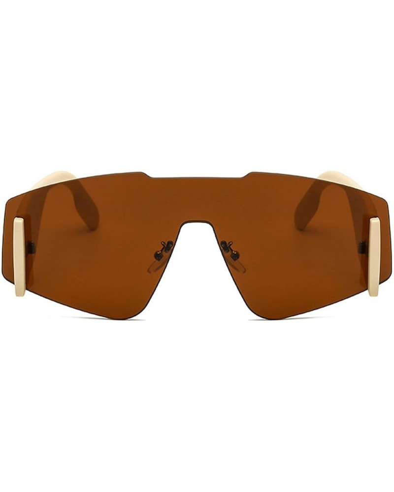 One Piece Rectangle Sunglasses Women Sexy Retro Oversized Mens Sun Glasses Vintage Siamese black Eyewear Female Brown $10.44 ...