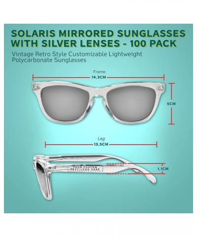 Solaris Mirrored Sunglasses - Custom - Silver $25.64 Square