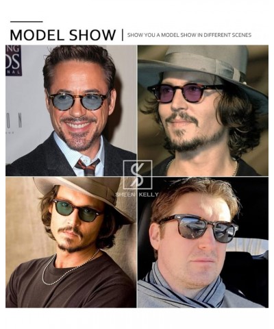 Acetate Retro Polarized Oval Sunglasses For Men Women Pirate Captain Johnny Depp Style Eyewear 11 $17.69 Oval