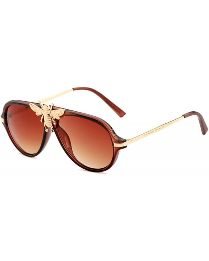 Women Vintage Sunglasses Oversized Resin lens Sun glasses UV400 Brown $9.18 Oversized