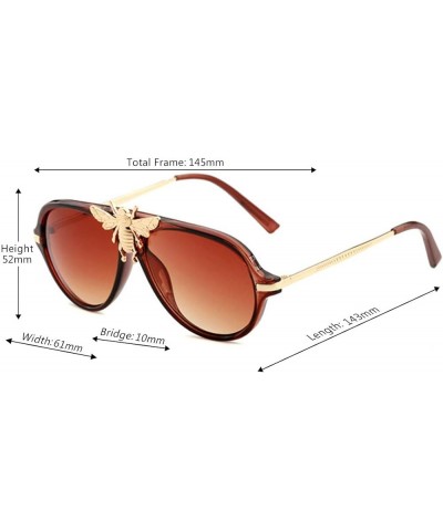 Women Vintage Sunglasses Oversized Resin lens Sun glasses UV400 Brown $9.18 Oversized