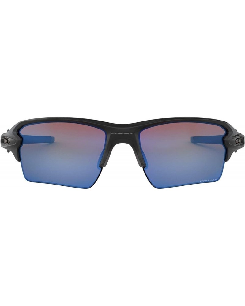 Men's Oo9188 Flak 2.0 XL Rectangular Sunglasses Matte Black/Prizm Deep Water Polarized $61.07 Sport