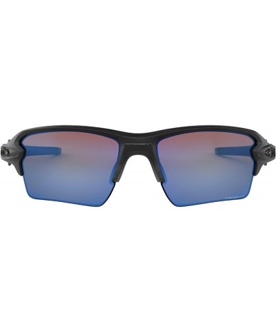 Men's Oo9188 Flak 2.0 XL Rectangular Sunglasses Matte Black/Prizm Deep Water Polarized $61.07 Sport