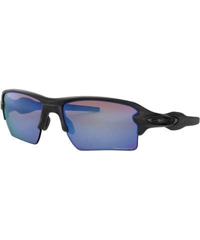 Men's Oo9188 Flak 2.0 XL Rectangular Sunglasses Matte Black/Prizm Deep Water Polarized $61.07 Sport