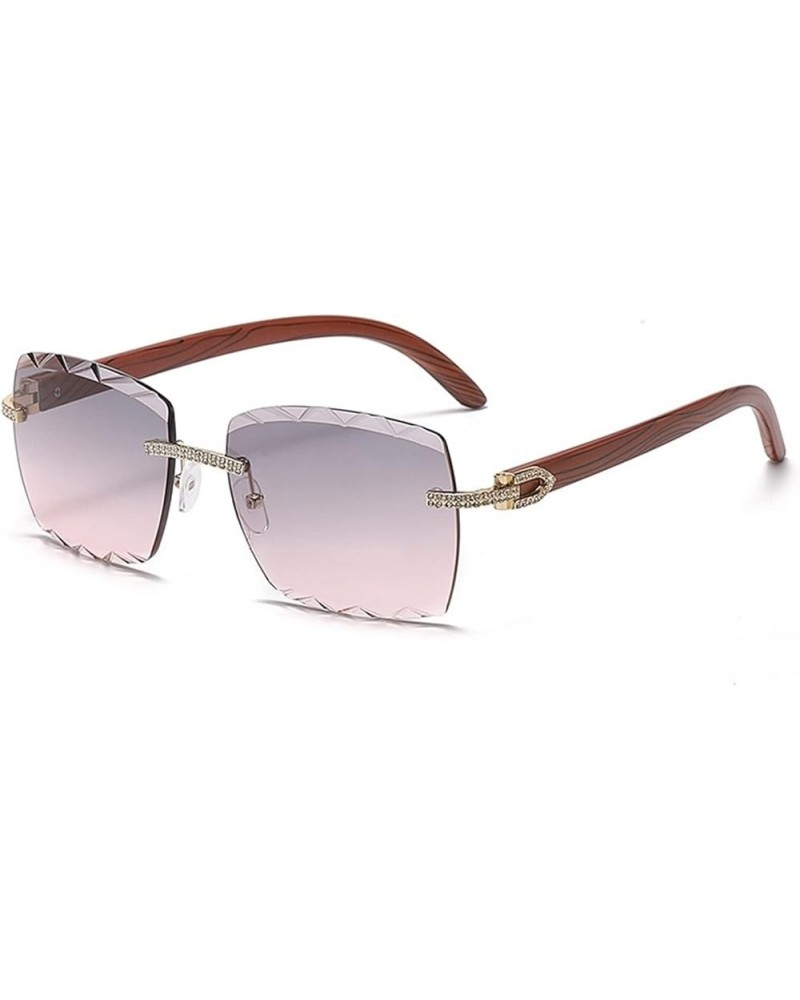 Rimless Fashion Sunglasses for Men and Women Holiday Beach Party Decorative Sunglasses (Color : A, Size : 1) 1 B $16.33 Designer