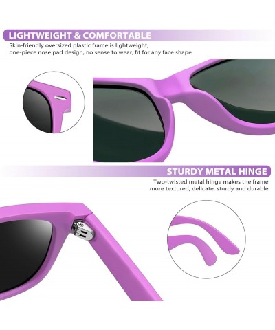 Square Sunglasses Polarized UV Protection Trendy Designer Sun Glasses Men Women A33-matte Purple Black multicolored $9.33 Way...