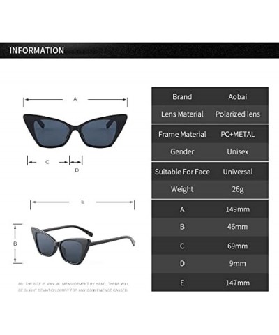 Cat Eye Triangle Street Shooting Outdoor Sunglasses Men and Women Internet Celebrities Live Streaming Glasses (Color : G, Siz...