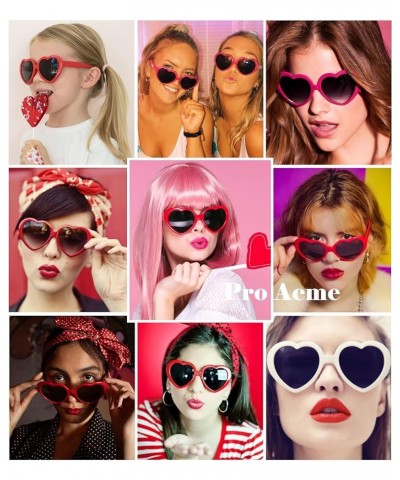 Heart Sunglasses for Women Polarized Lovely Style Shaped Red Fashion Retro Glasses A4 Purple/Purple Mirror $8.99 Heart