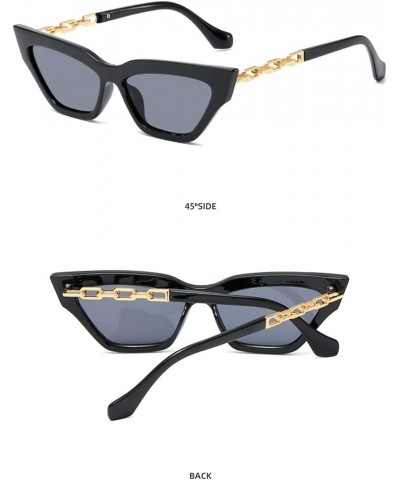 Retro Cat Eye Small Frame Sunglasses for Men and Women (Color : G, Size : Medium) Medium G $20.23 Designer