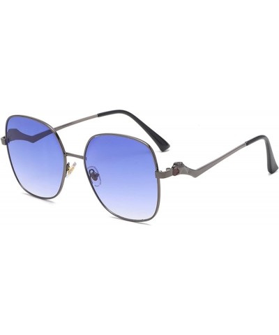 Square Retro Metal Sunglasses, Outdoor Holiday Glasses for Men and Women (Color : D, Size : Medium) Medium C $18.43 Designer