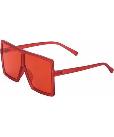 Square Oversized Sunglasses for Women Big Large Men fashion shield Red $7.13 Square