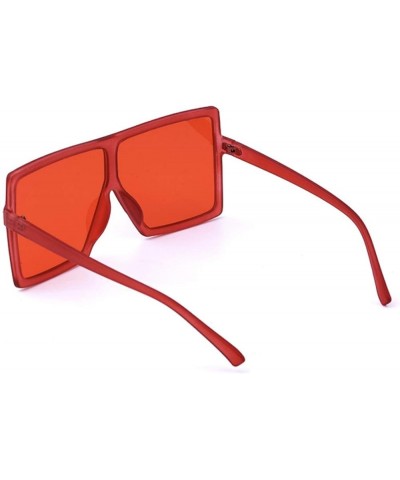 Square Oversized Sunglasses for Women Big Large Men fashion shield Red $7.13 Square