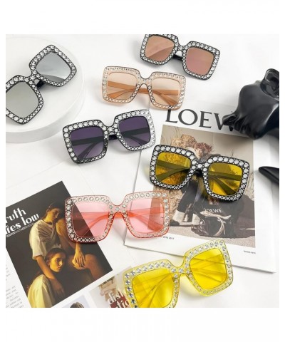 10/20 Pack Crystal Oversized Square Sunglasses Diamond Glitter Sunglasses Retro Sparkling Sunglasses Party Favors 20-mix $16....